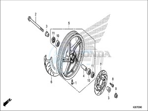 WW125EX2H WW125 E drawing FRONT WHEEL