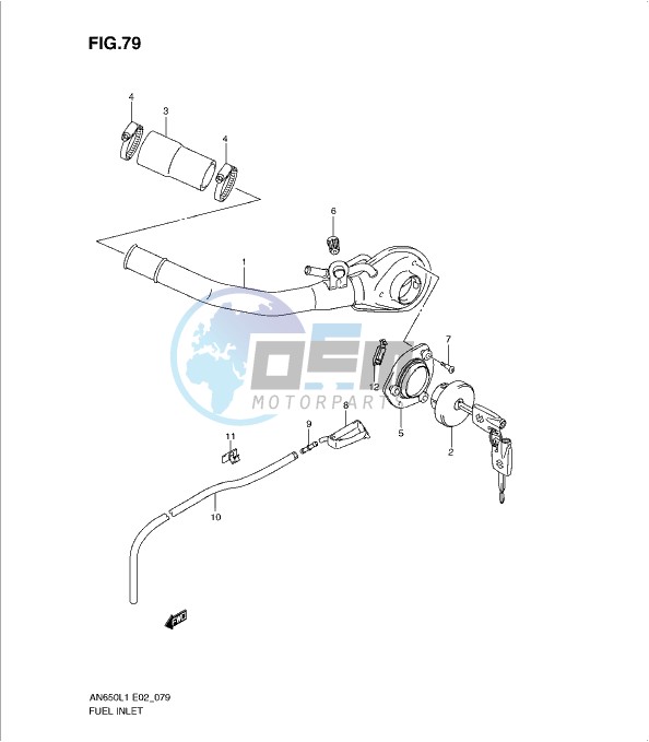 FUEL INLET (AN650AL1 E51)