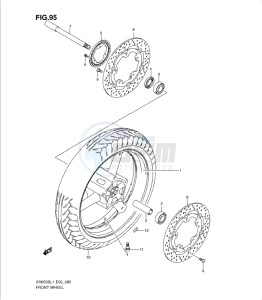 SV650/S drawing FRONT WHEEL (SV650SAL1 E24)