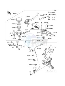 Z1000SX ABS ZX1000HCF FR GB XX (EU ME A(FRICA) drawing Front Master Cylinder