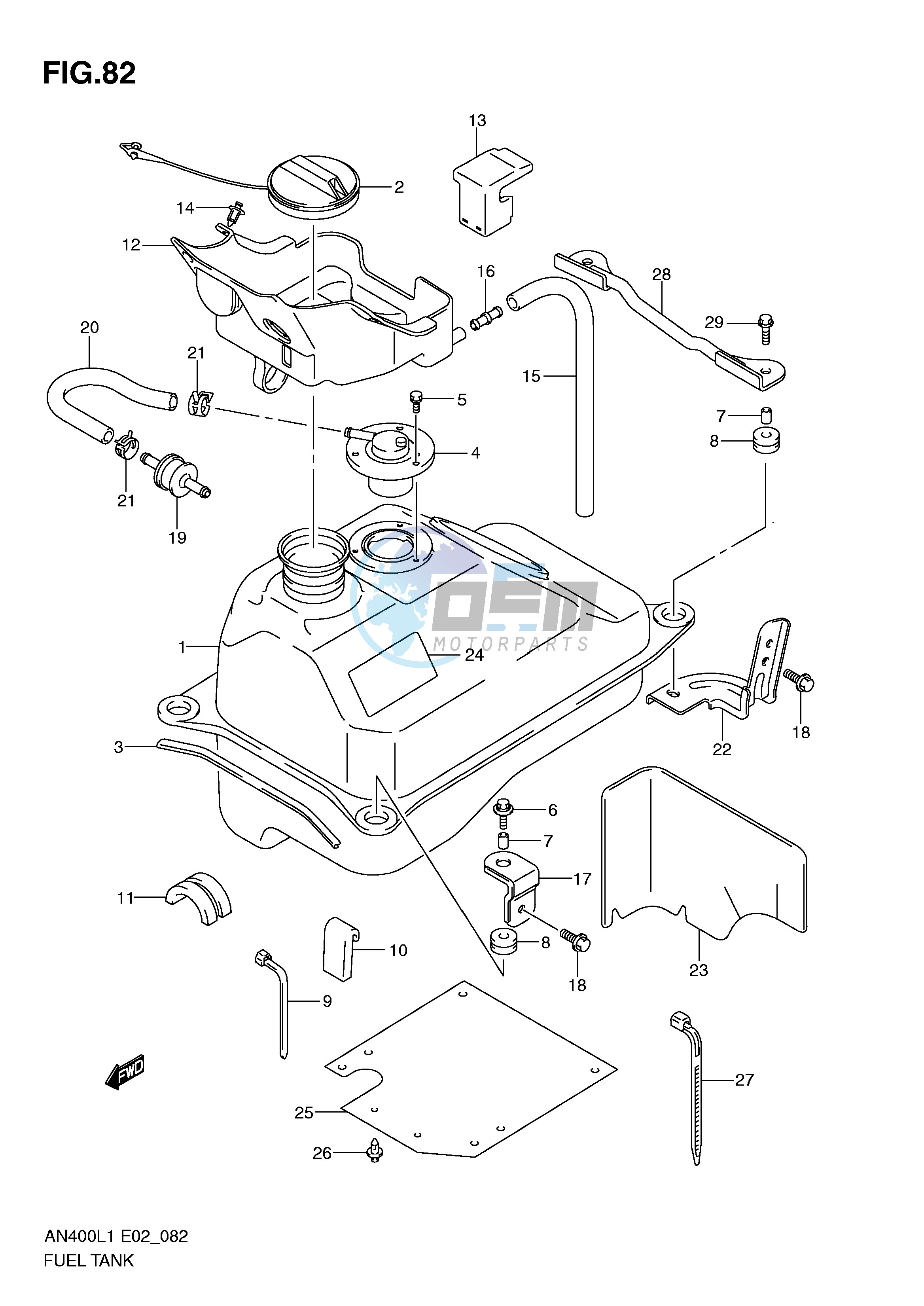 FUEL TANK (AN400ZAL1 E19)