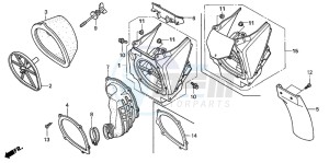 CR125R drawing AIR CLEANER