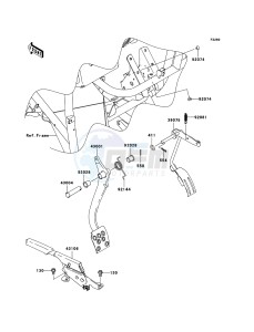 MULE_600 KAF400B6F EU drawing Brake Pedal