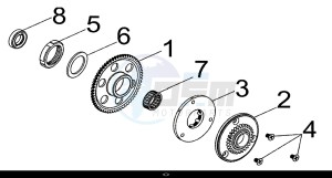 MIO 115 (FS11W1-EU) (L7-M0) drawing STARTING CLUTCH GEAR COMP