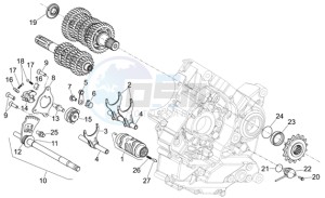 Shiver 750 drawing Gear box selector