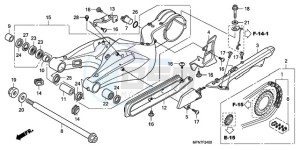 CB1000RA9 Australia - (U / ABS) drawing SWINGARM