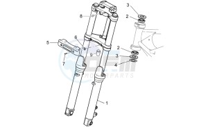 Breva IE 750 drawing Front fork I