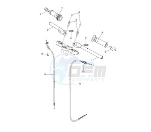 YZF R 125 drawing STEERING HANDLE AND CABLE