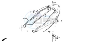 CBR600FR drawing REAR COWL (1)