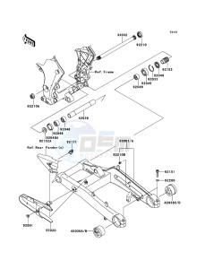 Z1000 ZR1000DCF FR GB XX (EU ME A(FRICA) drawing Swingarm