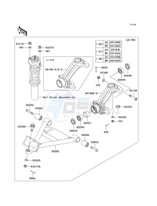 KAF 620 H [MULE 3010 4X4 HARDWOODS GREEN HD] (H6F-H8F) H8F drawing FRONT SUSPENSION