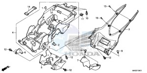 CBR1000RAG CBR1000 - Fireblade ABS Europe Direct - (ED) drawing REAR FENDER (CBR1000RA/ SA)