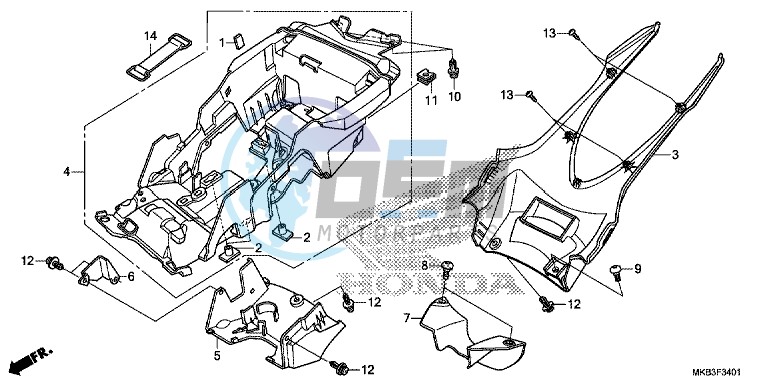 REAR FENDER (CBR1000RA/ SA)