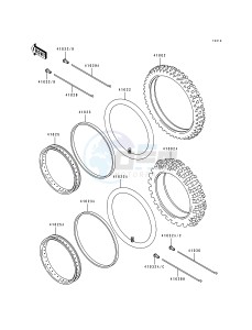 KL 250 D [KLR250] (D10-D14) [KLR250] drawing WHEELS_TIRES