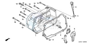 TRX90XC TRX90 ED drawing RIGHT CRANKCASE COVER