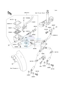 VN 1600 B [VULCAN 1600 MEAN STREAK] (B1-B2) [VULCAN 1600 MEAN STREAK] drawing FRONT MASTER CYLINDER