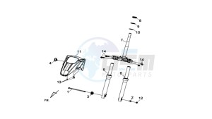 HD 2 125 drawing FRONT FORK/ FRONT FENDER