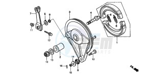 CMX250C REBEL drawing REAR BRAKE PANEL