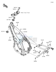 KX450F KX450HJF EU drawing Frame