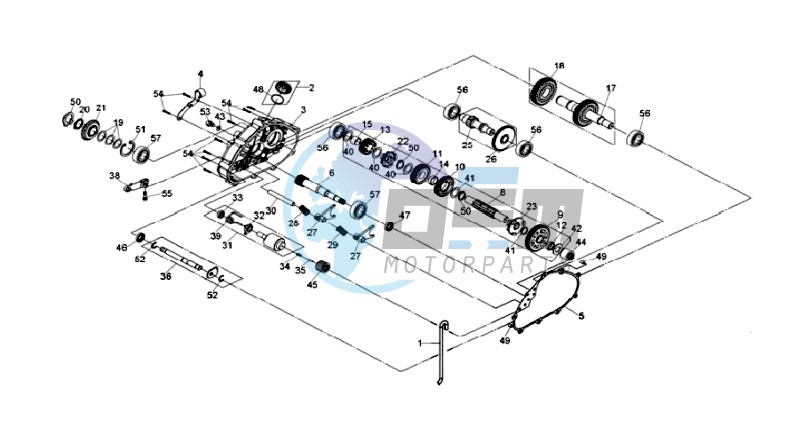 CRANKCASE - DRIVE SHAFT