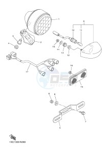 XVS950CR XVS950 CAFE RACER XV950 RACER (B33M) drawing TAILLIGHT