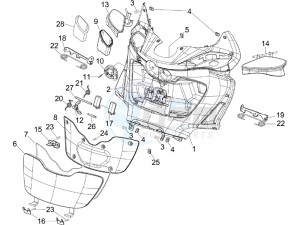 X9 500 Evolution 2006-2007 (USA) drawing Front glove-box - Knee-guard panel