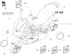 Runner 125 ST 4T E3 (EMEA) drawing Plates - Emblems