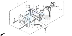 NH80MD drawing HEADLIGHT (NH80MDR/MSR)