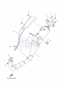 MT125 MTN125-A (BGW2) drawing EXHAUST