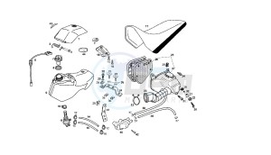 SENDA R X-TREM - 50 CC VTHSR1D1A EU2 drawing FUEL TANK - SEAT