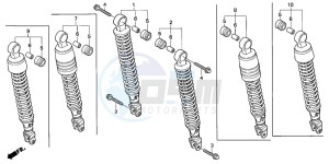 SH150 125 drawing REAR CUSHION