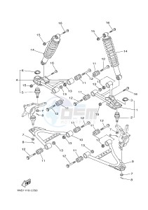 YFM350A YFM35GTXH GRIZZLY 350 2WD (B149) drawing FRONT SUSPENSION & WHEEL