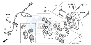 VFR1200FDB drawing R. FRONT BRAKE CALIPER