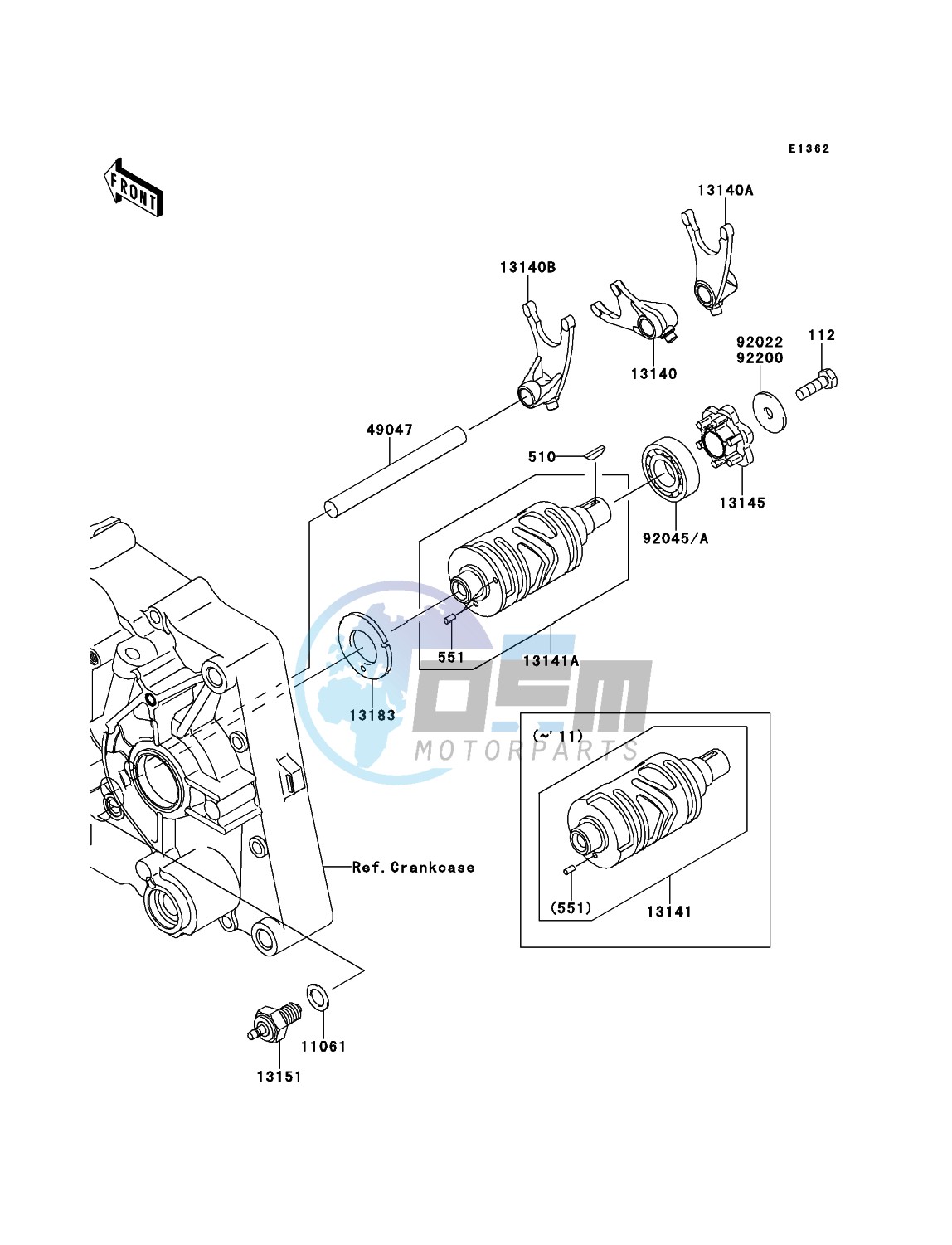 Gear Change Drum/Shift Fork(s)