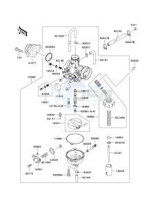 KLX 140 A [KLX140] (A8F-A9FA) A8F drawing CARBURETOR