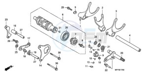 CB1300SA9 UK - (E / ABS BCT MKH MME TWO) drawing GEARSHIFT DRUM/GEARSHIFT FORK