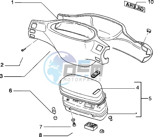 Speedometers Kms. - handlebar cover