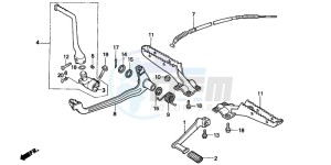 TRX300 FOURTRAX drawing STEP/PEDAL