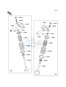 KLF250 KLF250A7F EU GB drawing Valve(s)