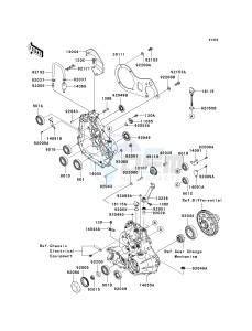 KAF 400 B [MULE 600] (B6F-B9F) B9F drawing GEAR BOX