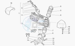 California 1100 EV PI Cat. Stone/Touring PI Cat drawing Throttle body