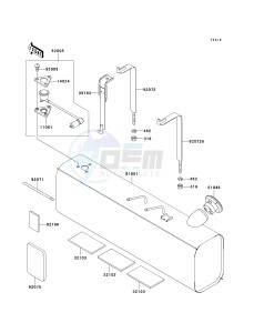 KAF 950 B [MULE 3010 DIESEL 4X4] (B7F) B6F drawing FUEL TANK