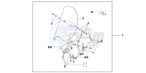 SH300A9 ED / ABS TBX drawing WIND SHIELD