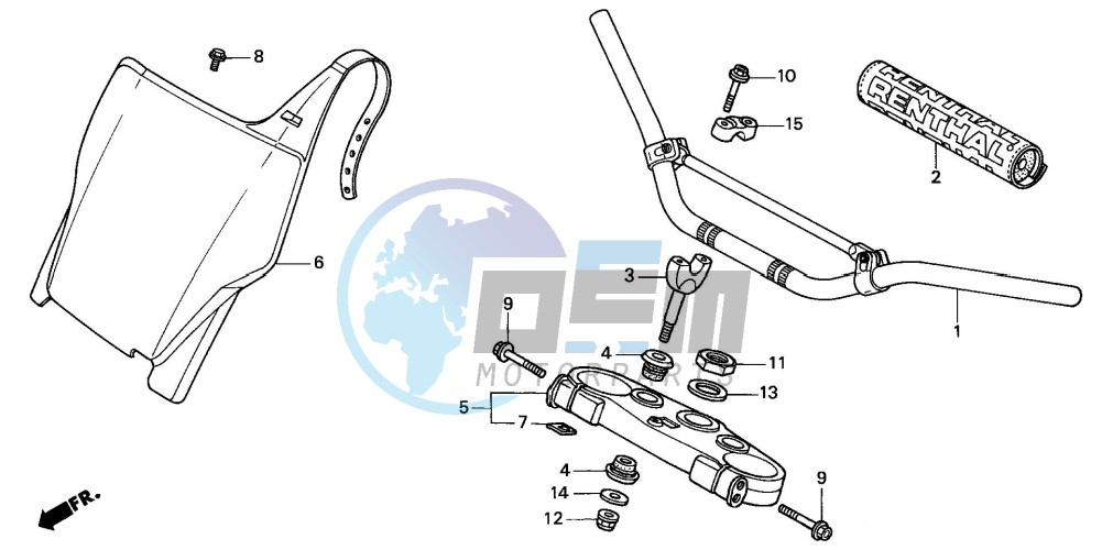 HANDLE PIPE/TOP BRIDGE (CR125R4-7)