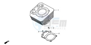 TRX200D FOURTRAX drawing CYLINDER