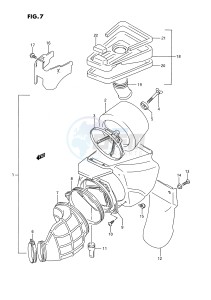 RMX250 (E3) drawing AIR CLEANER