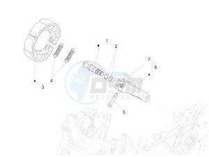 Sprint iGet 125 4T 3V ie ABS (APAC) drawing Rear brake - Brake jaw