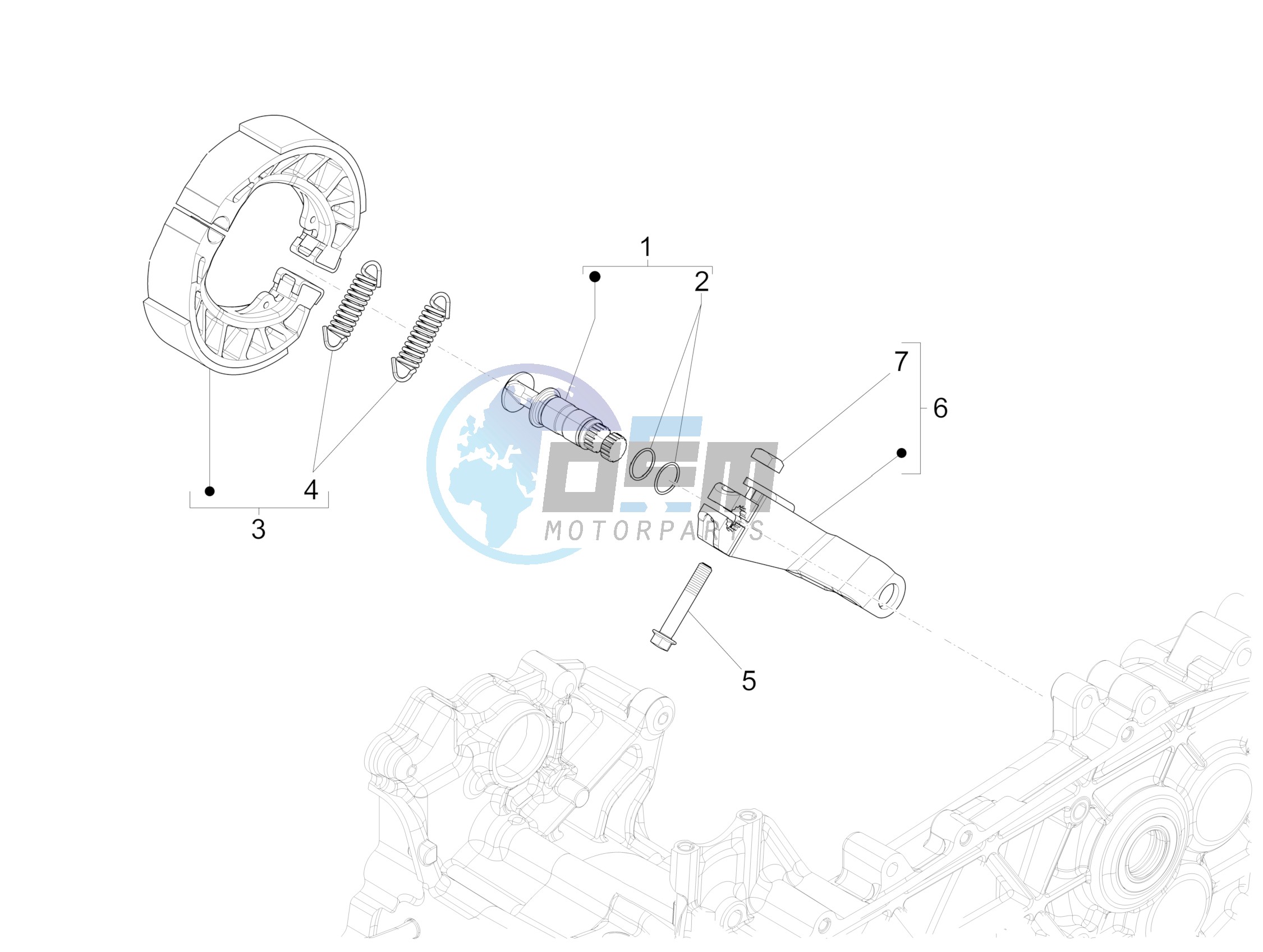 Rear brake - Brake jaw