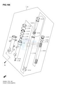 AN400 (E2) Burgman drawing FRONT FORK DAMPER (AN400AL1 E19)