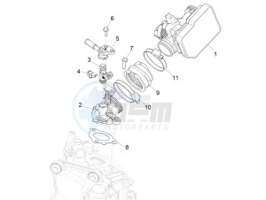 MP3 300 HPE (EMEA, APAC) drawing Throttle body - Injector - Induction joint